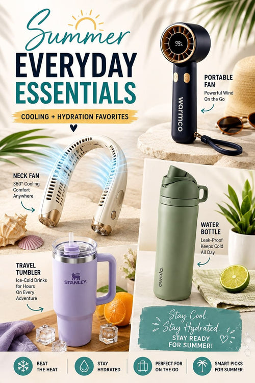 Water Bottle & Fans