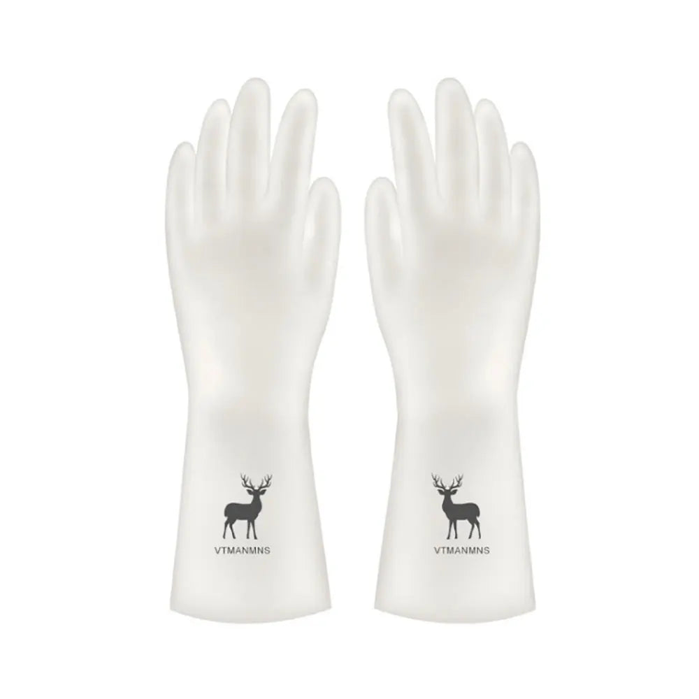 Silicone World 1 Pair Waterproof Rubber Latex Dish Washing Gloves Kitchen Durable Cleaning Housework Chores Dishwashing Tools