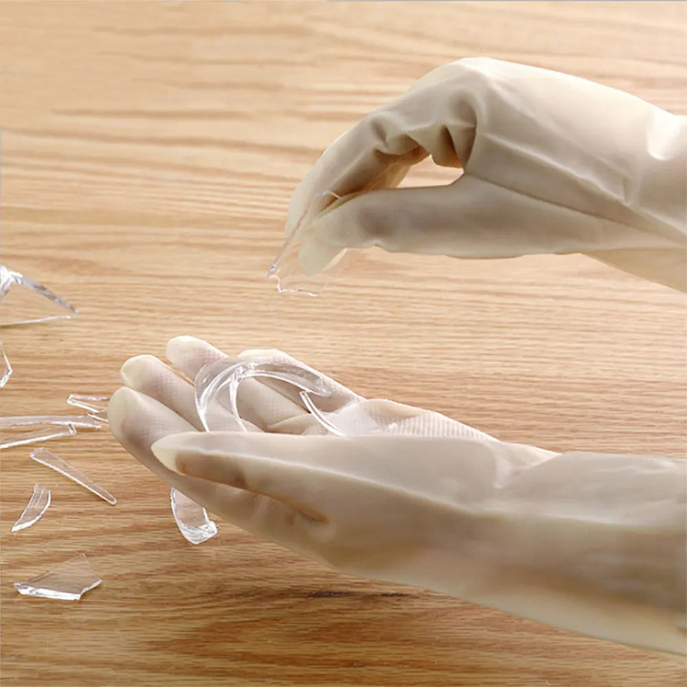 Silicone World 1 Pair Waterproof Rubber Latex Dish Washing Gloves Kitchen Durable Cleaning Housework Chores Dishwashing Tools