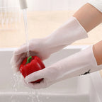 Silicone World 1 Pair Waterproof Rubber Latex Dish Washing Gloves Kitchen Durable Cleaning Housework Chores Dishwashing Tools