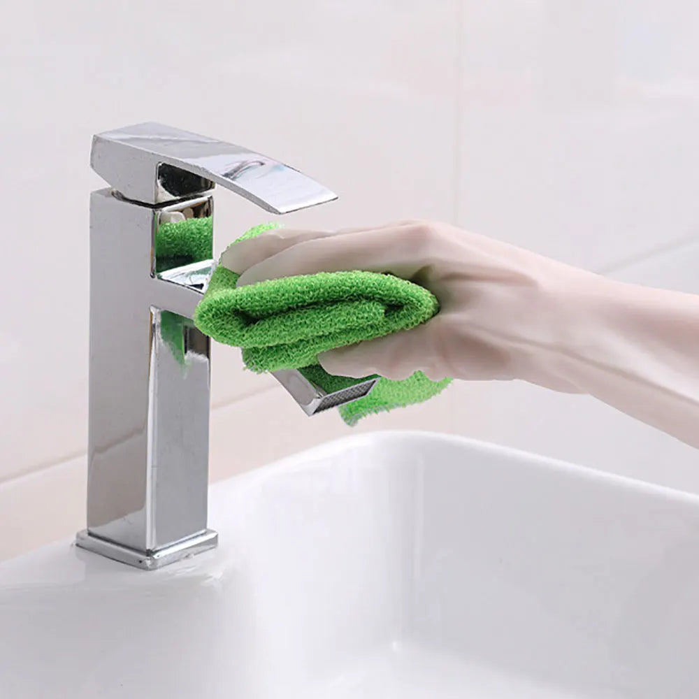 Silicone World 1 Pair Waterproof Rubber Latex Dish Washing Gloves Kitchen Durable Cleaning Housework Chores Dishwashing Tools