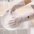 Silicone World 1 Pair Waterproof Rubber Latex Dish Washing Gloves Kitchen Durable Cleaning Housework Chores Dishwashing Tools