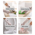 Silicone World 1 Pair Waterproof Rubber Latex Dish Washing Gloves Kitchen Durable Cleaning Housework Chores Dishwashing Tools
