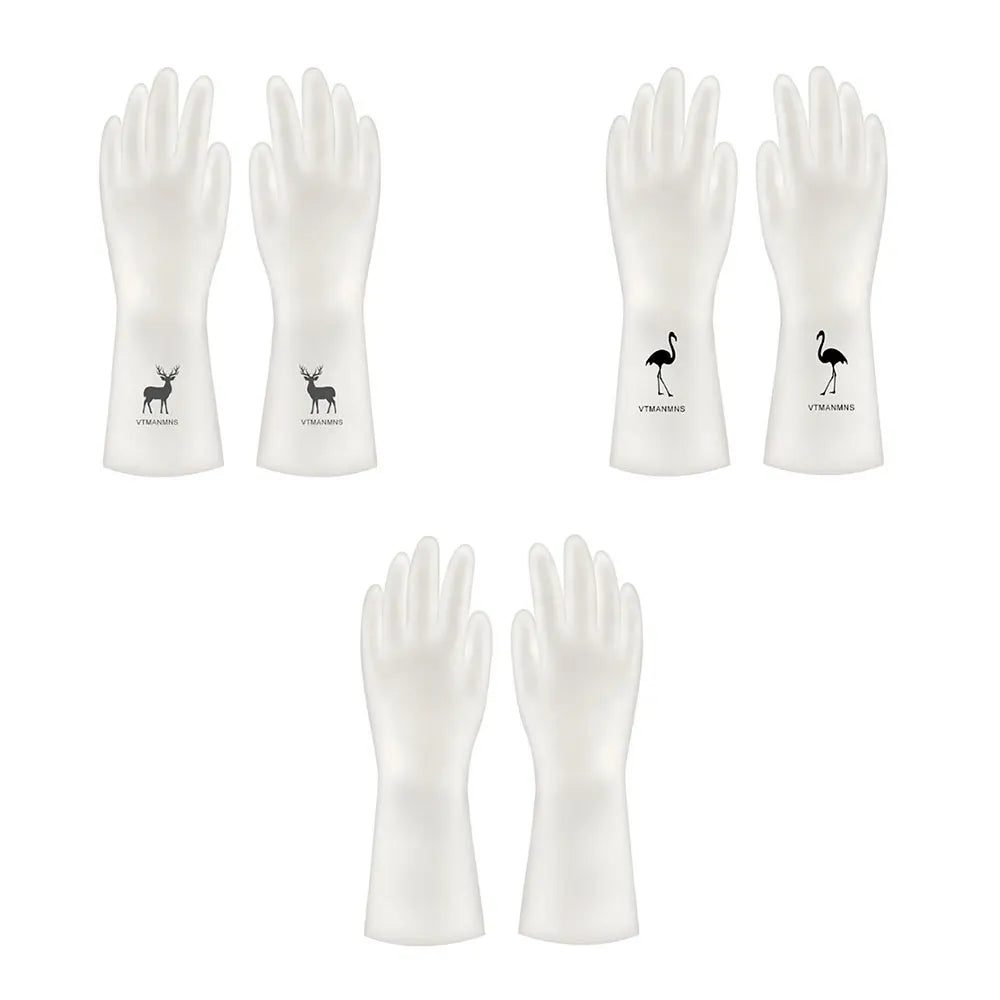 Silicone World 1 Pair Waterproof Rubber Latex Dish Washing Gloves Kitchen Durable Cleaning Housework Chores Dishwashing Tools