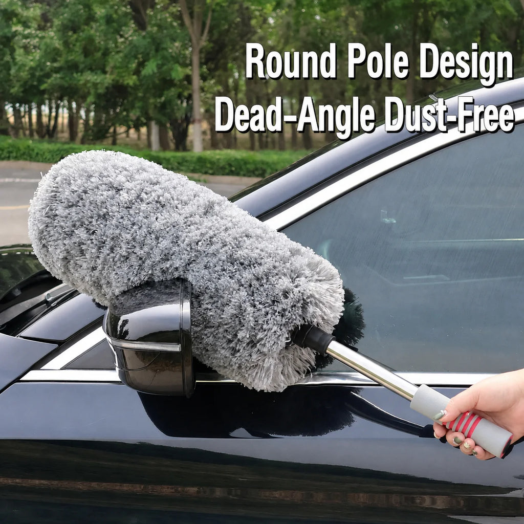 Professional Car Duster Microfiber Cleaning Brush Telescopic Long Handle Car Wash Mop Scratch Free Auto Detailing Dust Remover