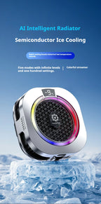 Magnetic Back Clip Dual-use Mobile Phone Radiator Digital Display Temperature Control AI Intelligent Gear Semiconductor Cooling