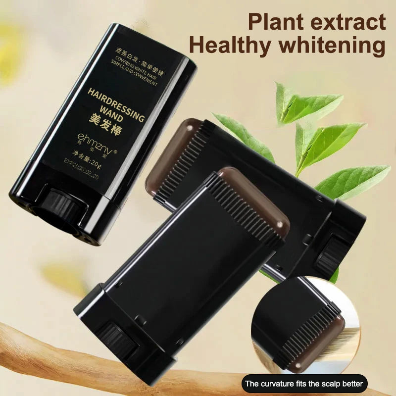 Hair Color Stick For Men & Women Quickly Covers Gray White Hair Concealer Hairline Instant Covering Hair Dye Stick Applicator