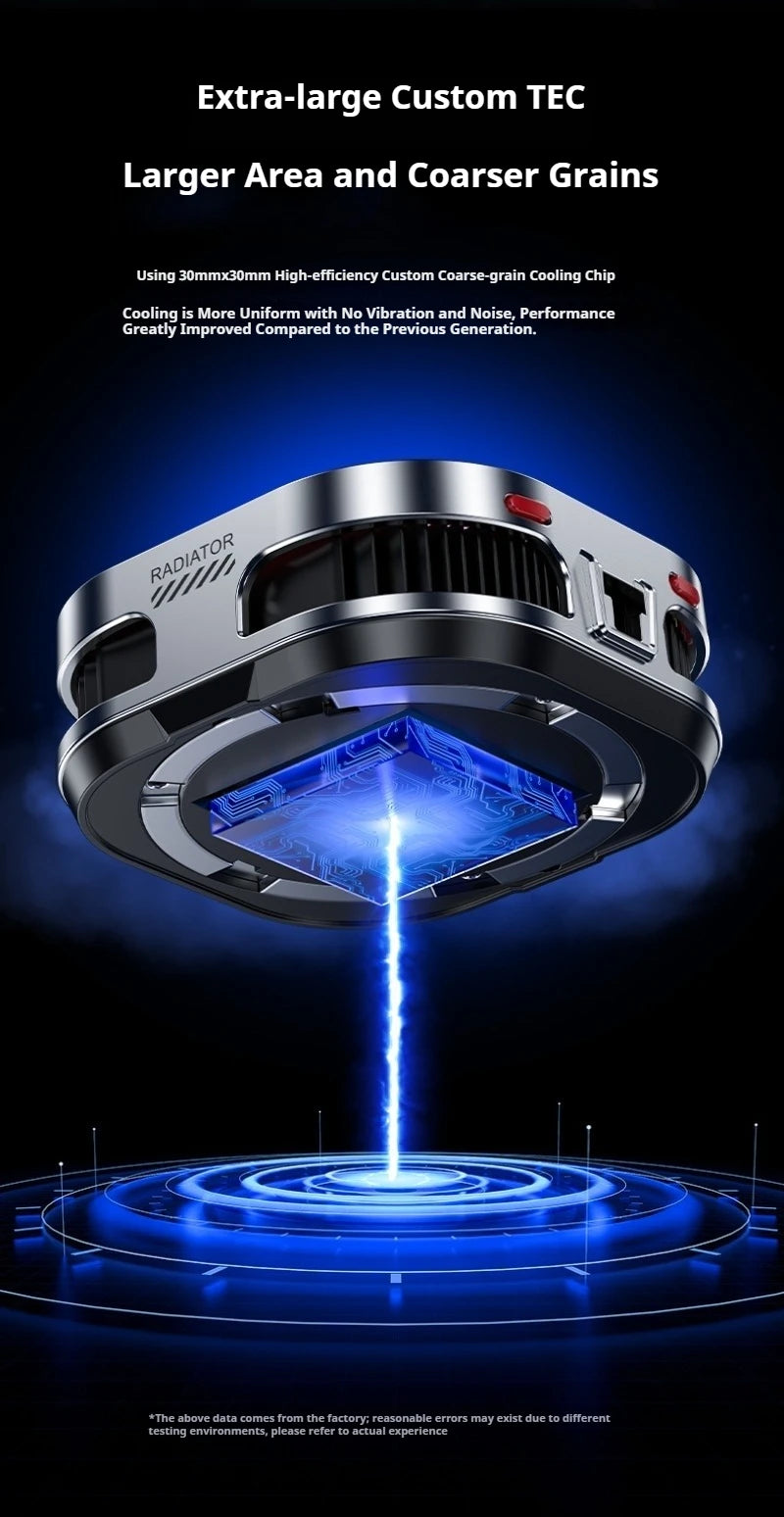 Magnetic Back Clip Dual-use Mobile Phone Radiator Digital Display Temperature Control AI Intelligent Gear Semiconductor Cooling