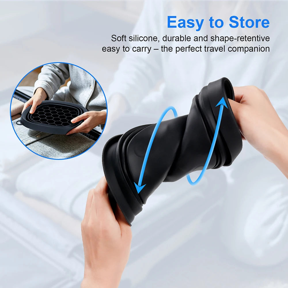 Collapsible Silicone Face Ice Bath Bowl Built in Ice Tray Cold Cryo Portable Travel Facial Facial Puffiness Skin Care Tool
