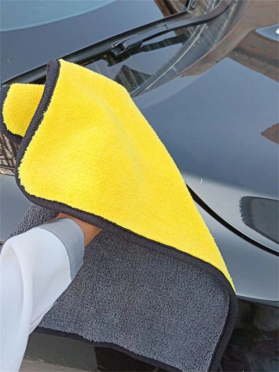 1/2/6pcs Microfiber Cleaning Towel Car Cleaning Cloths Professional Detailing Car Drying Microfiber Towel Wash Towel Accessories