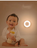Energy Saving Led Touch Sensor Night Lights USB Rechargeable Magnetic Wall Light Room Aisle Bedroom Round Portable Night Lamp