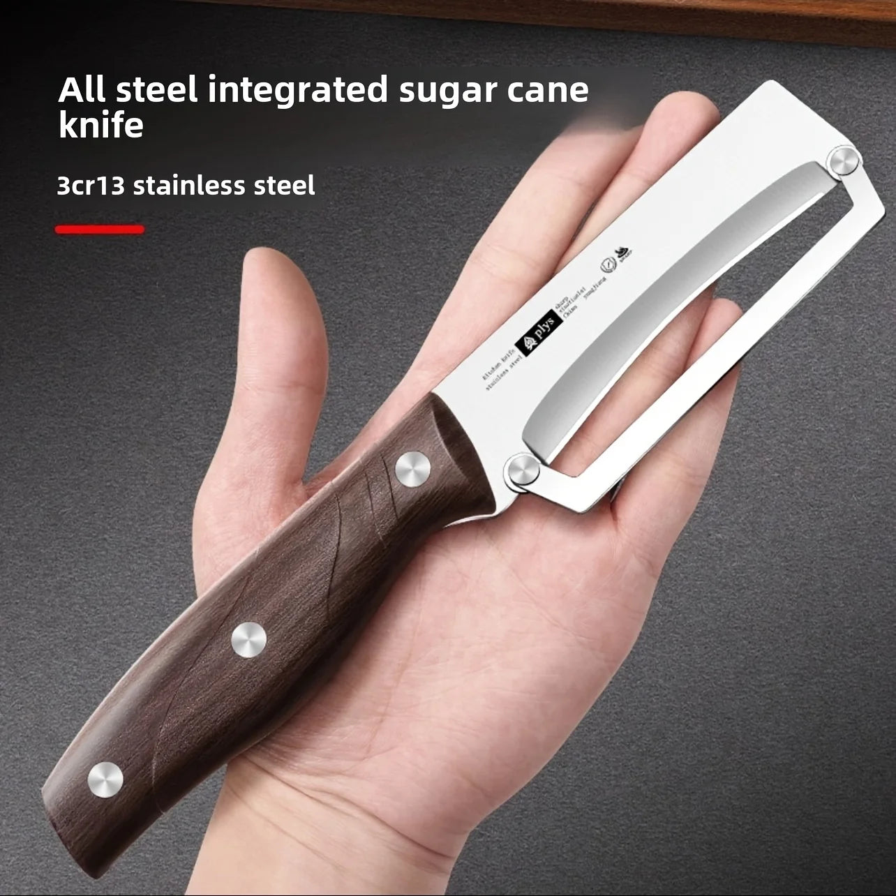 Stainless steel peeler with imitated wood handle for peeling and slicing fruits and vegetables | Durable and smooth operation