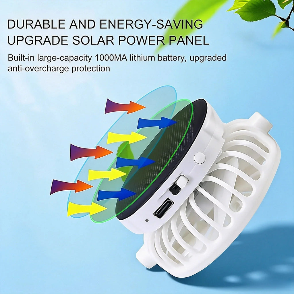 Solar Baseball Cap with Fan, Sun Protection USB Charging Fan Mesh Hat for Summer Outdoor Travel Fishing Camping Beach Golf