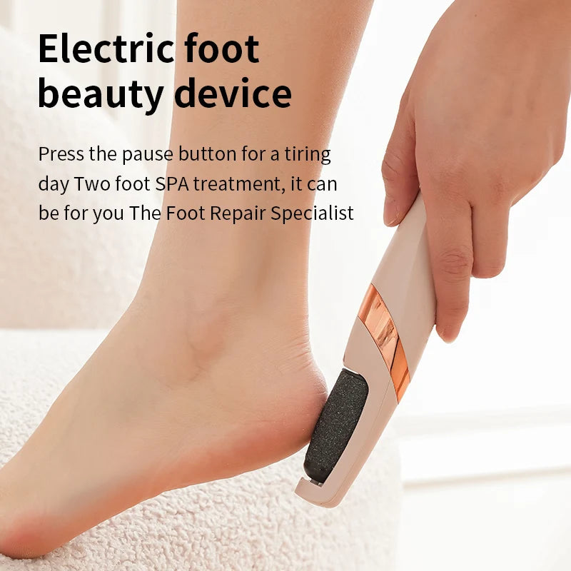 USB Charging Electric Foot Grinder with Dual Grinding Heads and Two Speed Adjustment Options
