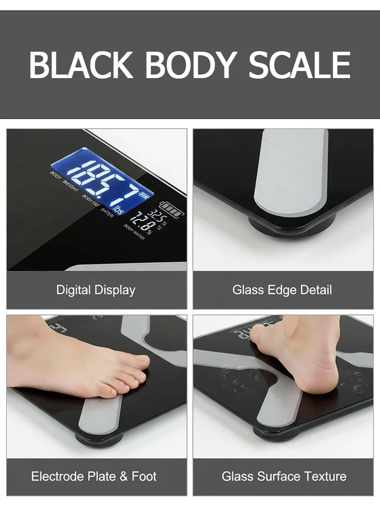 1pc Portable Bathroom Weight Scale Mini Smart Body Weight Scale High Precision Scale Weight Shipping Without Batteries