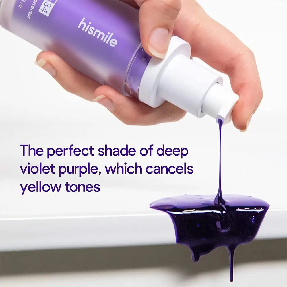 Hismile V34 Colour Corrector Serum 30ml Original Professional Purple Toothpaste Remove Tooth Stains Enhance Tooth Whiten Effect