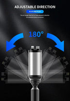 4 in 1 120W Car Charger Retractable Car Cigarette Lighter Adapter USB Type C Fast Charger Cable For IPhone Xiaomi Huawei Samsung