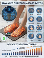 EMS Foot Massager Pad Relief Pain Relax Feet Acupoints Massage Electric Muscle Stimulation Improve Blood Circulation Relax Feet