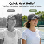 Solar Baseball Cap with Fan, Sun Protection USB Charging Fan Mesh Hat for Summer Outdoor Travel Fishing Camping Beach Golf