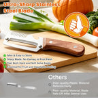 Multi Functional Vegetable Peeler Stainless Steel With Wooden Handle Fruit Potato Slicer Bottle Opener Kitchen Peeling Tools