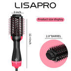 LISAPRO 3 IN 1 Hot Air Brush One-Step Hair Dryer And Volumizer Styler and Dryer Blow Dryer Brush Professional 1000W Hair Dryers