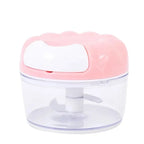 Manual Garlic Mincer Stainless Steel Blade and Hand Drawstring Food Vegetable Cutting Machine Meat Grinder Kitchen Gadgets