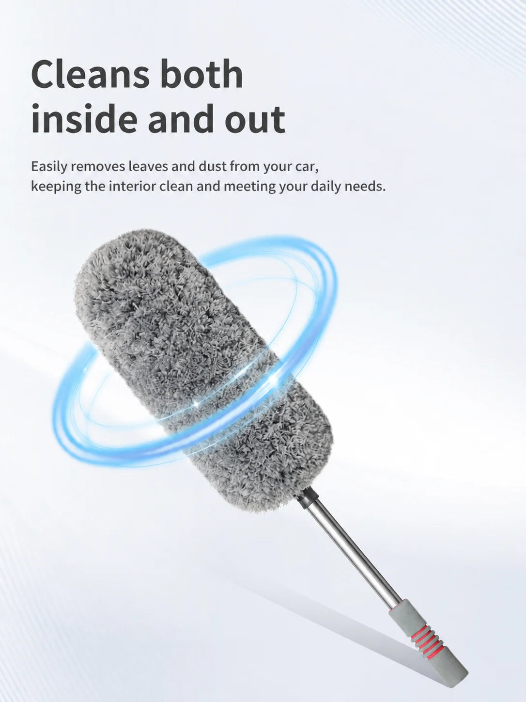 Professional Car Duster Microfiber Cleaning Brush Telescopic Long Handle Car Wash Mop Scratch Free Auto Detailing Dust Remover