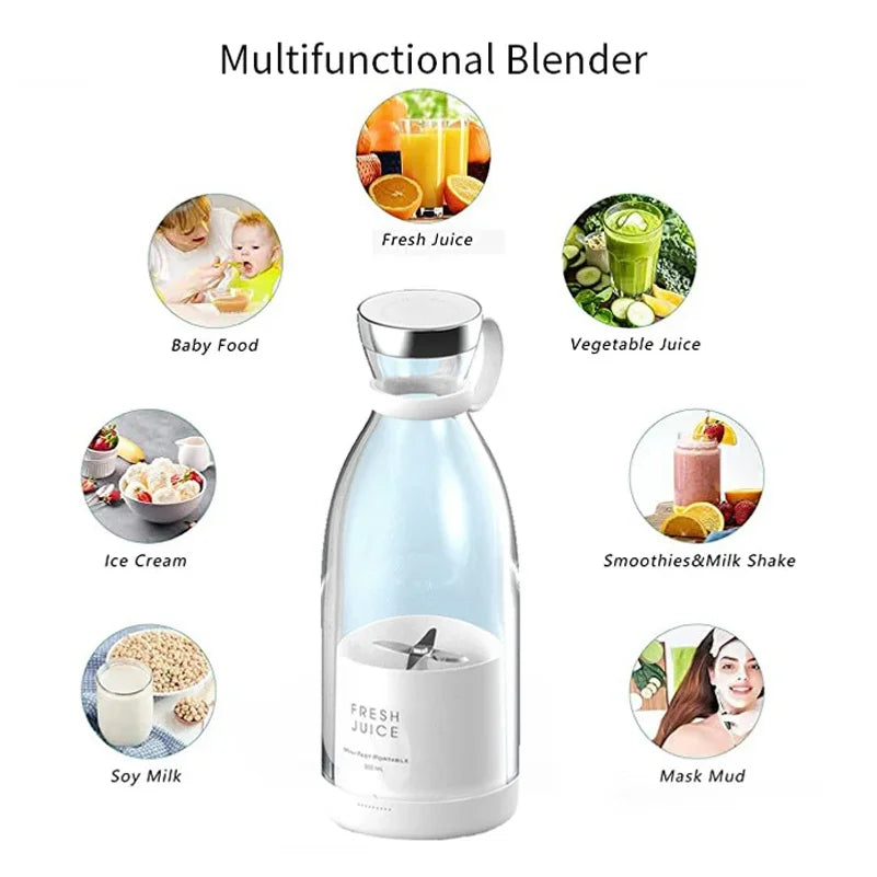 Portable Rechargeable juicer blender wireless mixer fresh juice 350ml