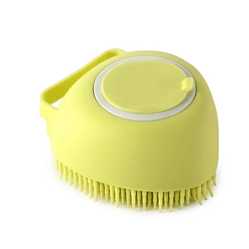 Soft Silicone Pet Bath Massage Glove Brush, Safe Washing Grooming Tool for Small Large Dogs Cats Bathroom Cleaning Accessory