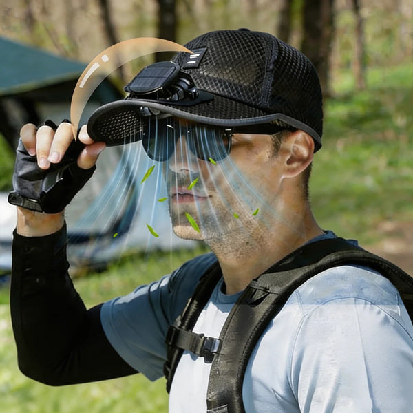 Solar & USB Fan Baseball Cap for Sun Protection & Outdoor Sports