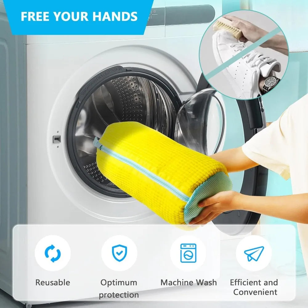1Pcs Shoe Washing Machine Bag Sneaker Cleaning Laundry Shoe Bag For Washer Dryer Reusable Shoe Washing Bag Shoe Washing Machine