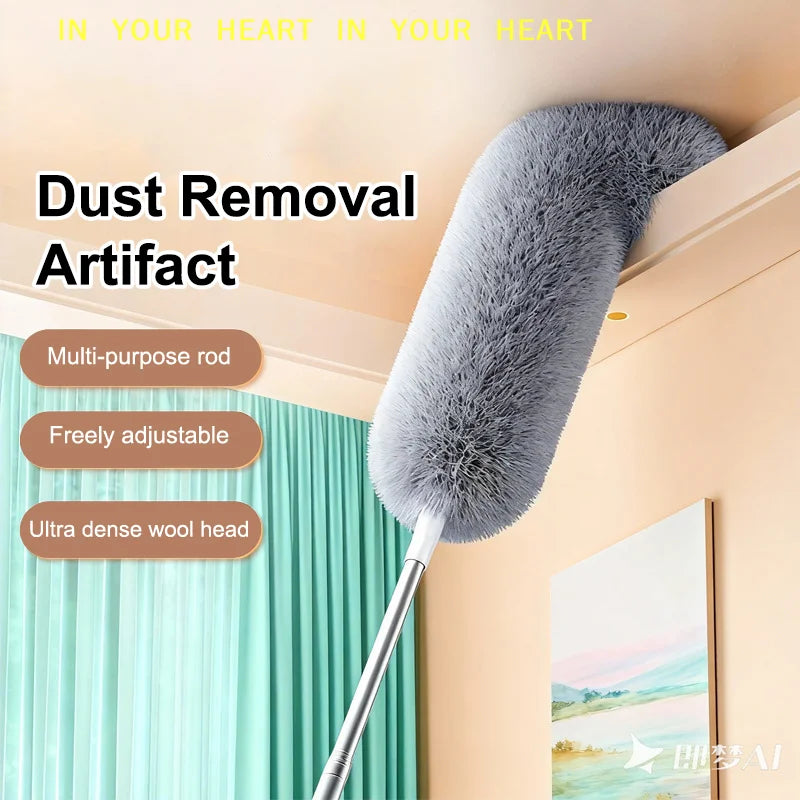 Reusable Ceiling Cleaning Tool 280cm Dust Dusters With Extension Pole Retractable Dust Removal Brush Microfiber Dusting Brush