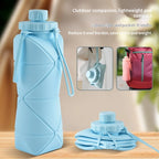 Food-grade Silicone Foldable Water Cup, Large Capacity, Portable for Outdoor Travel & Sports, Heat-resistant, Creative Collapsib