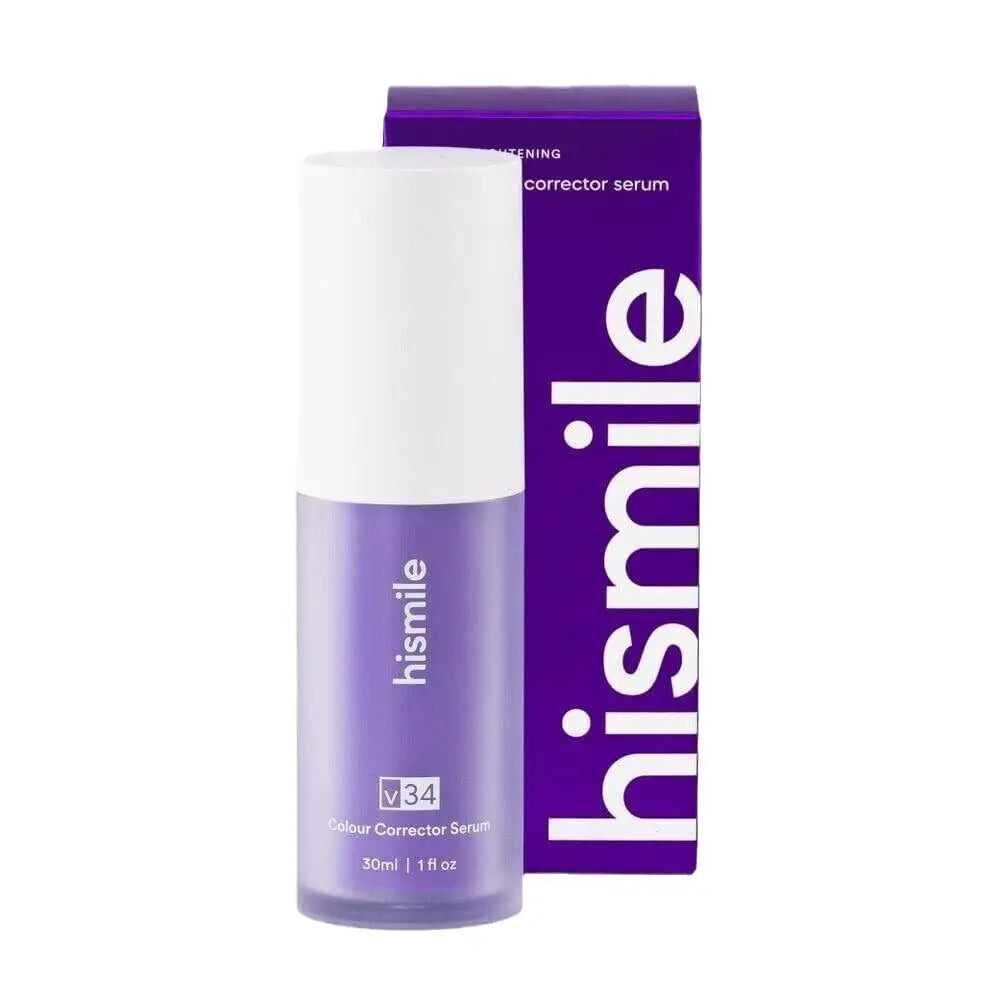Hismile V34 Colour Corrector Serum 30ml Original Professional Purple Toothpaste Remove Tooth Stains Enhance Tooth Whiten Effect