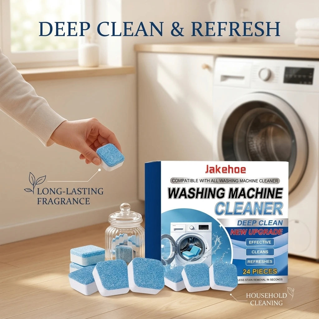 Washing Machine Cleaner Remove Limescale & Mold Stains Eliminate Odors Long-Lasting Fresh Scent Washing Machine Cleaning Tablets
