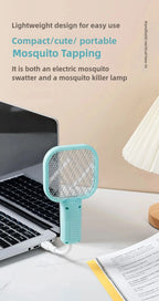 Mosquito Swatter Trap Mini USB UV Light Pest Control Electric Shock Mosquito Killer Lamp Portable Fly Bug Zapper Summer