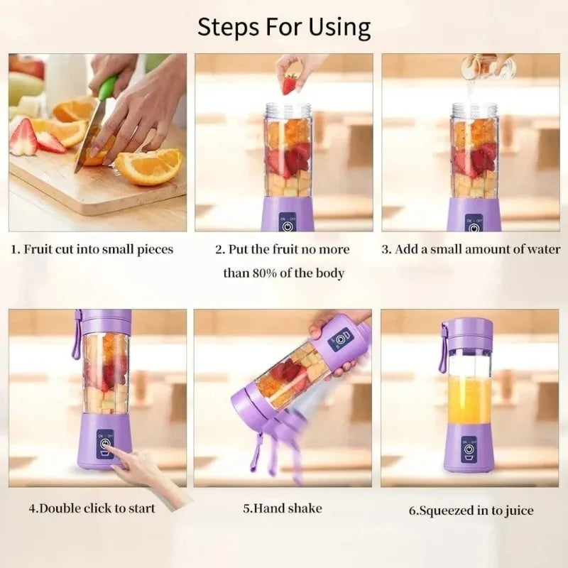 2026 Bestseller Portable Juicer Blenders Summer Household Electric Mini Bottle Home Fruit Milkshake Mixer Juicer Cup Machine
