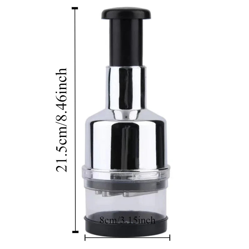 Manual Onion Chopper Stainless Steel Garlic Presser Food Crusher Cutter Meat Mincer Hand Press for Vegetable Kitchen Tool