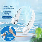 Portable Bladeless Neck Fan Rechargeable 3 Speeds Adjustable Cooling Fan Hands-Free Bladeless Neck Fan For Outdoor Sports Travel