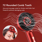 Electric Scalp Head Massage Comb 660nm Light Hair Growth Comb Hair Brush Head Spa 3 Levels Soft Massage Scalp Oil Applicator