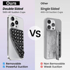Silicone Double-Sided Suction Cup Phone Case Mount, Phone Grip with Suction Power, Hands-Free Phone Holder for Selfies and Video