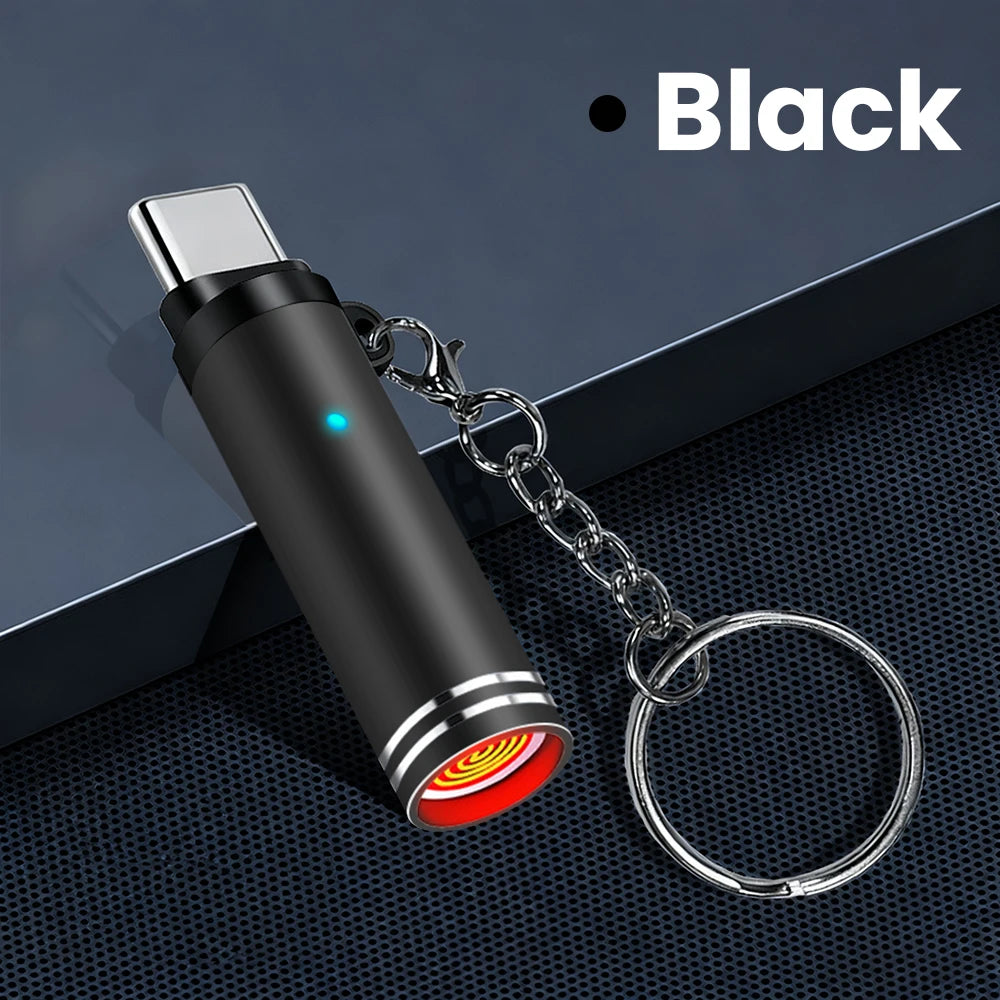 Type-C Mobile Cigarette Lighter Adapter Air Blowing Cigarette Lighter Outdoor Safety Portable Mini Cigarette Lighting Artifact
