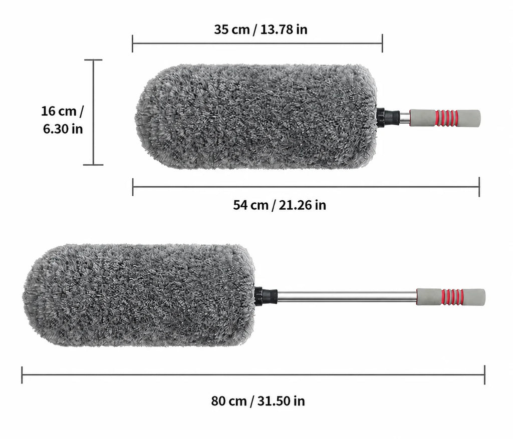 Professional Car Duster Microfiber Cleaning Brush Telescopic Long Handle Car Wash Mop Scratch Free Auto Detailing Dust Remover