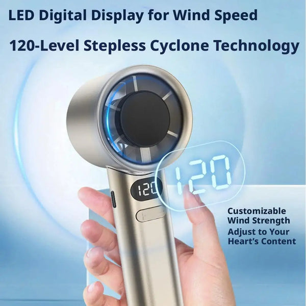 Portable Bladeless High-Speed Personal Fan with 120 Wind Speeds