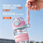 Water Bottle 750ML Spray Sports Water Bottle with Straw Direct Drinking Dual-Use Plastic Water Bottles for Outdoor Sporting