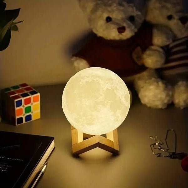 DIY LED Moon Lamp Night Light for Bedroom Decor (Warm Light)