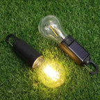Solar Rechargeable Hooked Camping Lantern Waterproof Hanging Tent Light Bulbs with 3 Modes, Portable For Outdoor Hiking, Fishing
