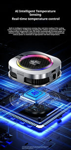 Magnetic Back Clip Dual-use Mobile Phone Radiator Digital Display Temperature Control AI Intelligent Gear Semiconductor Cooling