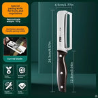 Stainless steel peeler with imitated wood handle for peeling and slicing fruits and vegetables | Durable and smooth operation