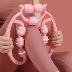9-Wheel Leg Massager Roller for Calf Muscle Relaxation, Leg Beautifying Device, Massage Slimming Leg Ring-Shaped Leg Clamp, Sports Fitness Leg Beautifying Clamp